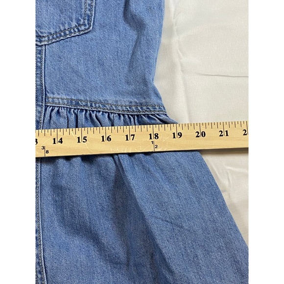 MAYE NWT Montana Denim Shirtdress Midi Button Front  Collared Blue Jean Dress - Picture 12 of 15